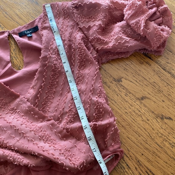Lulu's Pink Textured Bodysuit - Picture 14 of 14